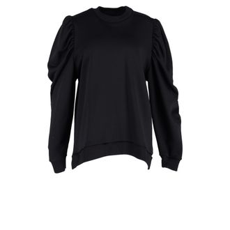 Marques Almeida Marques Almeida Bishop Sleeve Sweater in Black Cotton