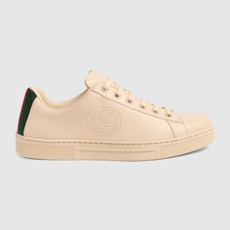 Gucci Womens Gucci Ace Sneaker, White, Leather