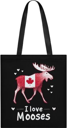 Generic I Love Heart Mooses Tote Bag for Women Men Shoulder Bags Purses Pouch Handbags