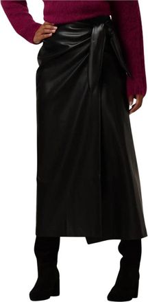 Amaya Amsterdam Zwarte Midi Rok voor veelzijdige styling - Dames - Midirokken - Zwart - XS - Rokken