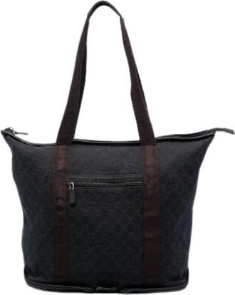 Gucci Pre-owned Vintage Tote - Dames - Vintage Shopper - Blauw - ONE Size - Denim - Vintage