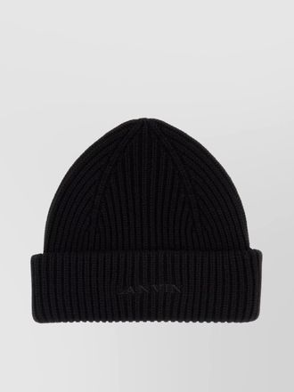 Lanvin ribbed wool beanie hat