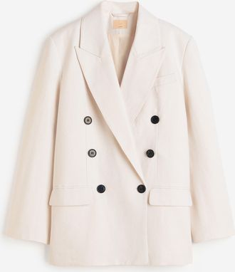 H&M Blazer aus Seidenmischung - White