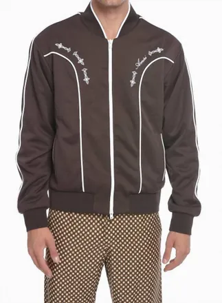 Amiri Sheen Track Jacket In Brown