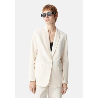 Ikks Oversized blazerjasje van linnen en katoen