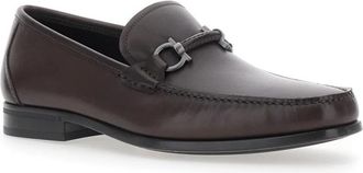 Ferragamo Gancini Ornament Loafer - Heren - Loafers - Bruin - 39 EU - Leer - Schoenen