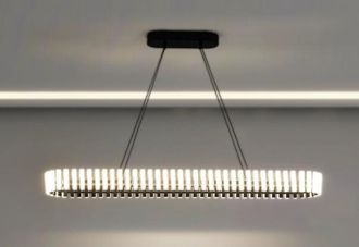 OEM Klavia 90 Long - L&aacute;mpara De Comedor Led Moderna Negro 90 Cm