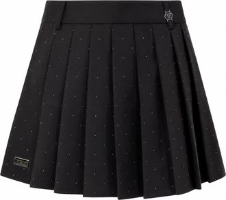 Philipp Plein Crystal Strass Mini Skirt