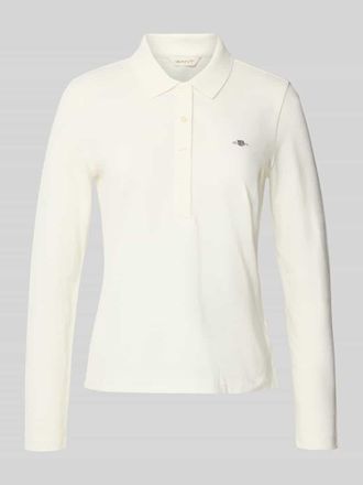 GANT Longsleeve mit Umlegekragen in Weiss, Gr&ouml;&szlig;e L