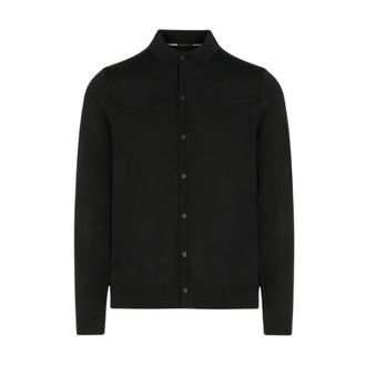 HUGO BOSS Helbert Knit Jumper - male - Boss - Cardigans - Black - 3XL - Knitwear