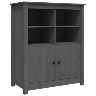 Berkfield Home Sideboard Grey 83x41.5x100 cm Solid Wood Pine