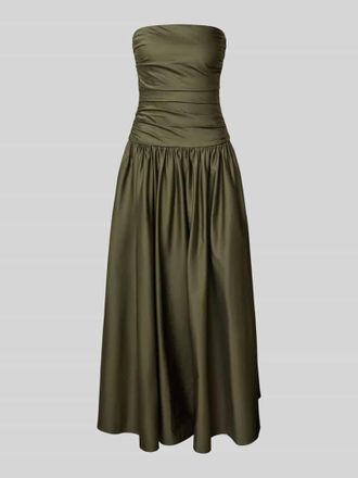 Jake*s Abendkleid in Bandeau-Form in Oliv, Gr&ouml;&szlig;e 38