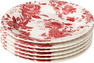 Certified International Gabrielle Rose Set Of 6 Salad Plates