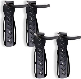 OEM Unidades. Soporte De Pared Negro Para 4 Bicicletas