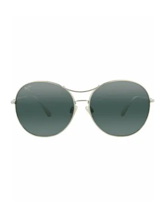 Maui Jim Round-Frame Titanium Sunglasses