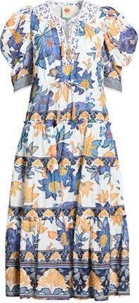 Farm Rio SUMMER FLOWERS OFF-WHITE MAXI DRESS