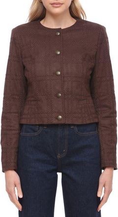 Bagatelle Faux Suede Crop Jacket in Bitter at Nordstrom, Size X-Large