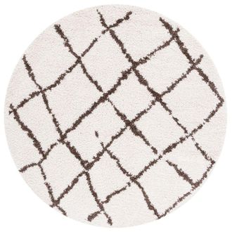 Safavieh Alfombra de polipropileno beige/marr&oacute;n, 155 cm