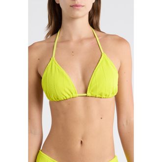 Rip Curl Vibe Surf Triangle Bikini Top in Lime at Nordstrom, Size Xx-Small