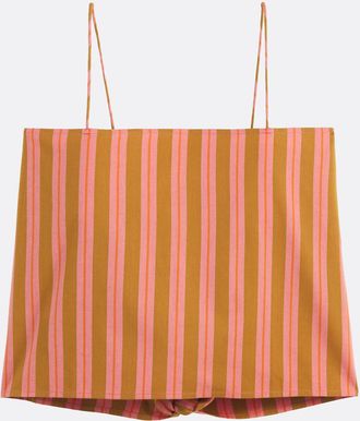 La Redoute Collections Gestreepte katoenen top met dunne bandjes