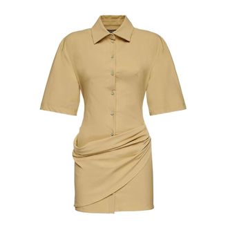 Jacquemus Shirt Dresses, female, Green, Size: 2XS La Robe Camisa