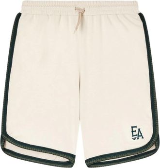 Emporio Armani Shorts met Geborduurd Detail - Heren - Korte sportbroeken - Beige - S - Fitness