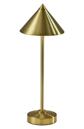 Adesso Ritchie LED Cordless Lamp in Antique Brass at Nordstrom
