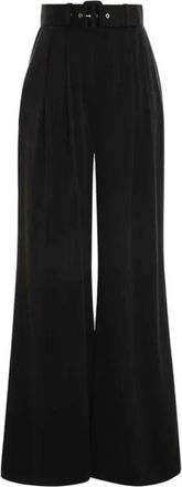 Zimmermann Zijden broek met wijde pijpen - Dames - Wijde Broeken - Zwart - M - Leer - Broeken