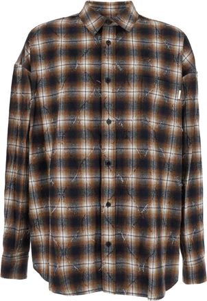 Juun.J Camicia a rombi - Marrone