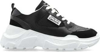 Versace Jeans Couture Sneakers met logo - Dames - Sneakers - Zwart - 38 EU - Schoenen