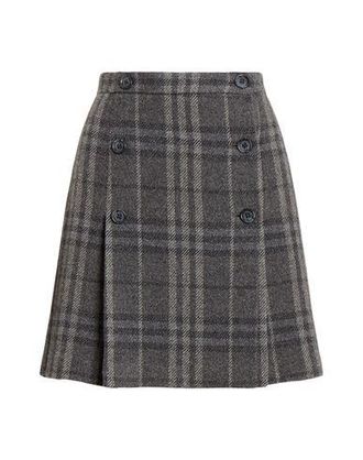 Ralph Lauren PLAID PLEATED WOOL-BLEND TWEED MINISKIRT