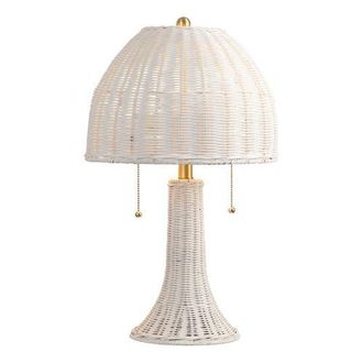 Jonathan Y Designs Joanie Bohemian Rustic Iron LED Table Lamp in White/brass Gold at Nordstrom