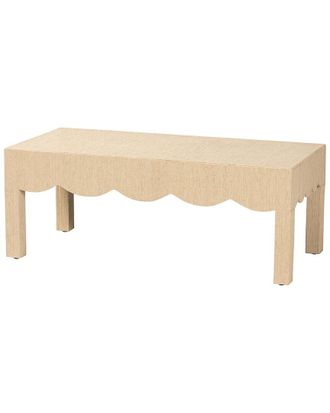 Baxton Studio Mason Natural Grasscloth Coffee Table