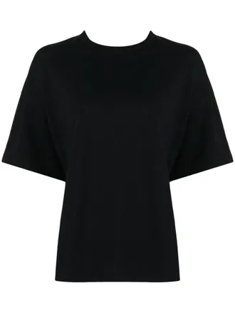 Muller Of Yoshiokubo drop-shoulder cotton T-shirt - women - Cotton - 36 - Black