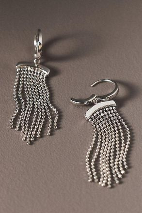 Nadri Sunny Fringe Huggie Hoop Earrings