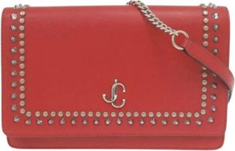 Jimmy Choo London Pre-owned Leren Schoudertas - Dames - Vintage Clutch - Rood - ONE Size - Leer - Vintage