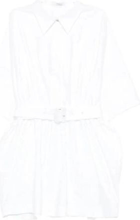 Givenchy Mini overhemdjurk van popeline - Dames - Shirt Kleedjes - Wit - S - Katoen - Kleedjes