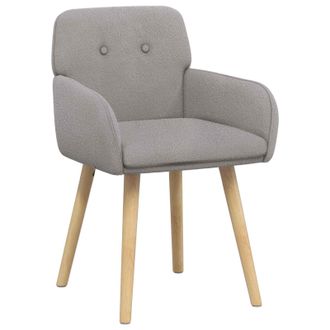 vidaXL Sillas De Comedor 2 Uds. Boucl&eacute; Gris Claro 59 X 57 X 85 Cm Vidaxl