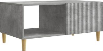 vidaXL Mesa De Caf&eacute; Gris Hormig&oacute;n 90 X 50 X 40 Cm Madera De Ingenier&iacute;a Vidaxl