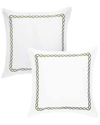 Melange Home M&eacute;lange Home 600 Thread Count Rope Embroidered Euro Sham Pair