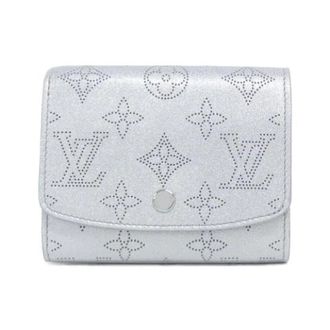 Louis Vuitton Pre-owned Wallets, female, Gray, Size: ONE SIZE Pre-owned Mahina Leather Compact Wallet