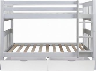 Muemue Litera + 2 Cajones Madera Blanca 90x190cm