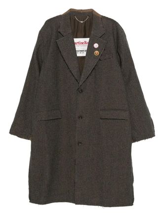 Martine Rose Cappotto a quadri - Marrone