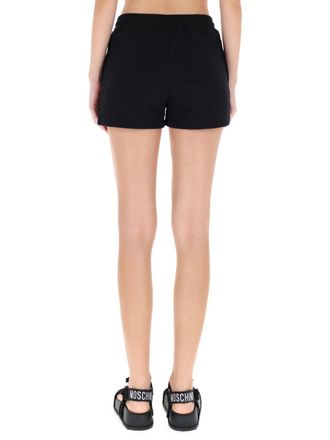 Moschino Teddy Print Cotton Bermudas - Black