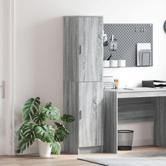 Berkfield Home Buffet Cabinet Grey sonoma MDF Medium Buffet Cabinet