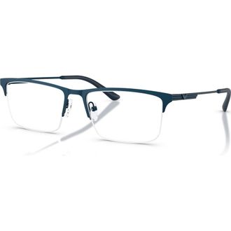 Emporio Armani 55mm Rectangle optical glasses in Blue at Nordstrom