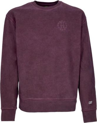 HUF Galaxies Faded Crewneck Sweatshirt Wine - Heren - Sweatshirts - Rood - S - Katoen - Hoodies & sweatvesten