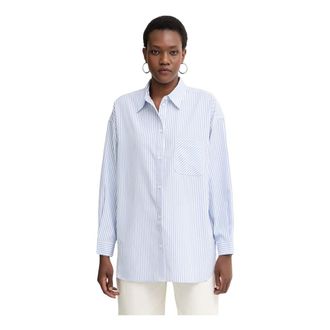 A|X Armani Exchange Dames, Blouses & Shirts, Blauw, Maat: L Viscose
