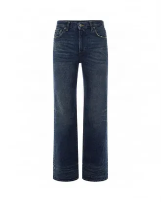 Haikure Dark Blue Straight High Rise Jeans