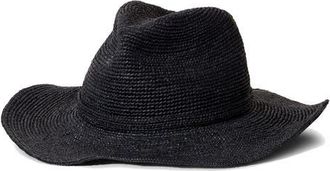 Janessa Leon&eacute; Sacha Straw Cowboy Hat in Navy at Nordstrom, Size X-Large